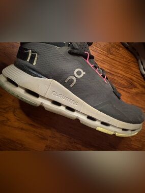 On CloudTec Women's Black Athletic Shoe with Pink Accents